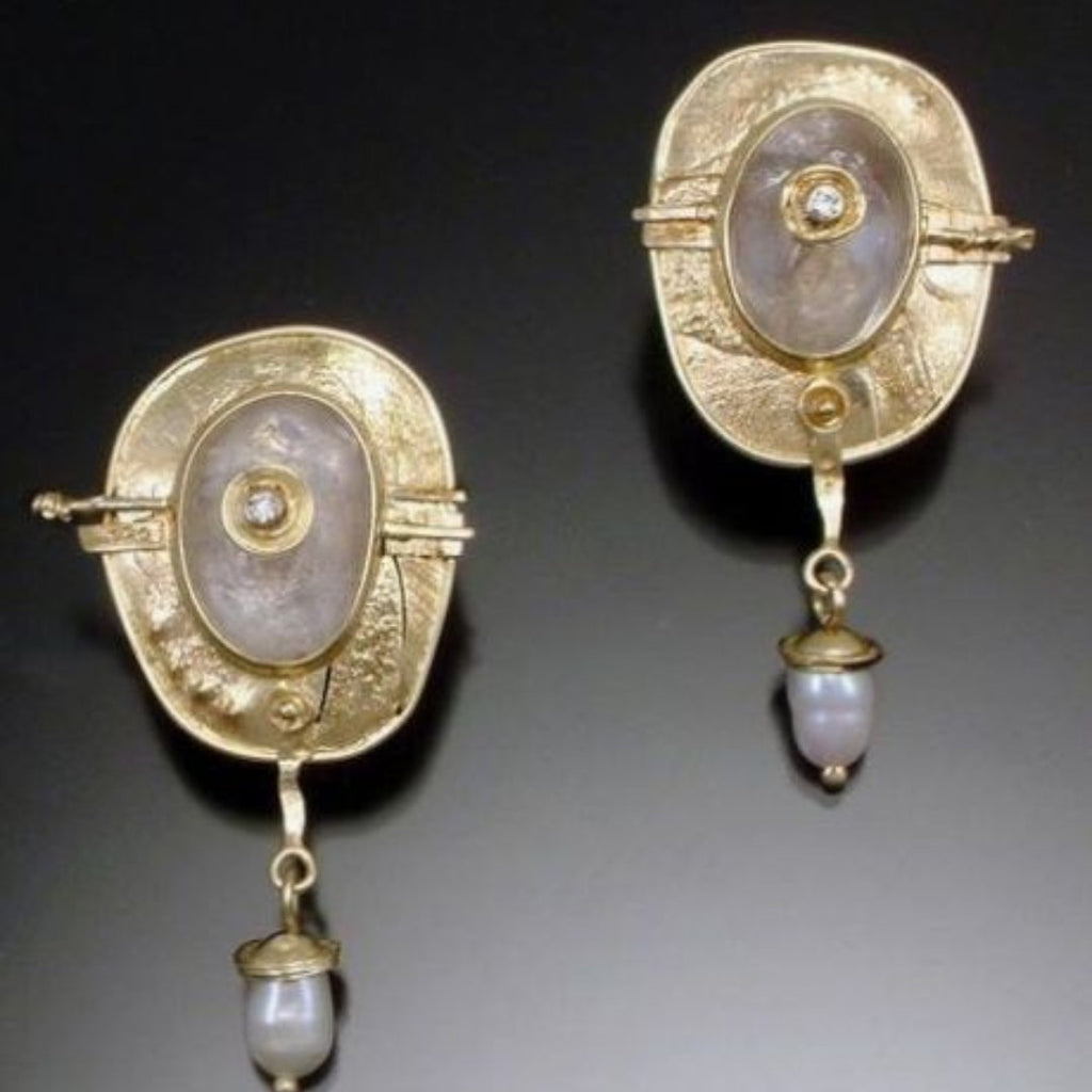 Vintage Golden & Pearl Earrings