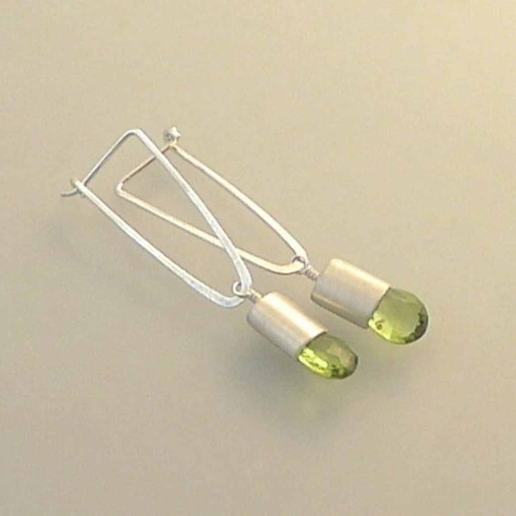 Vintage Dangling Crystal Olive Earrings