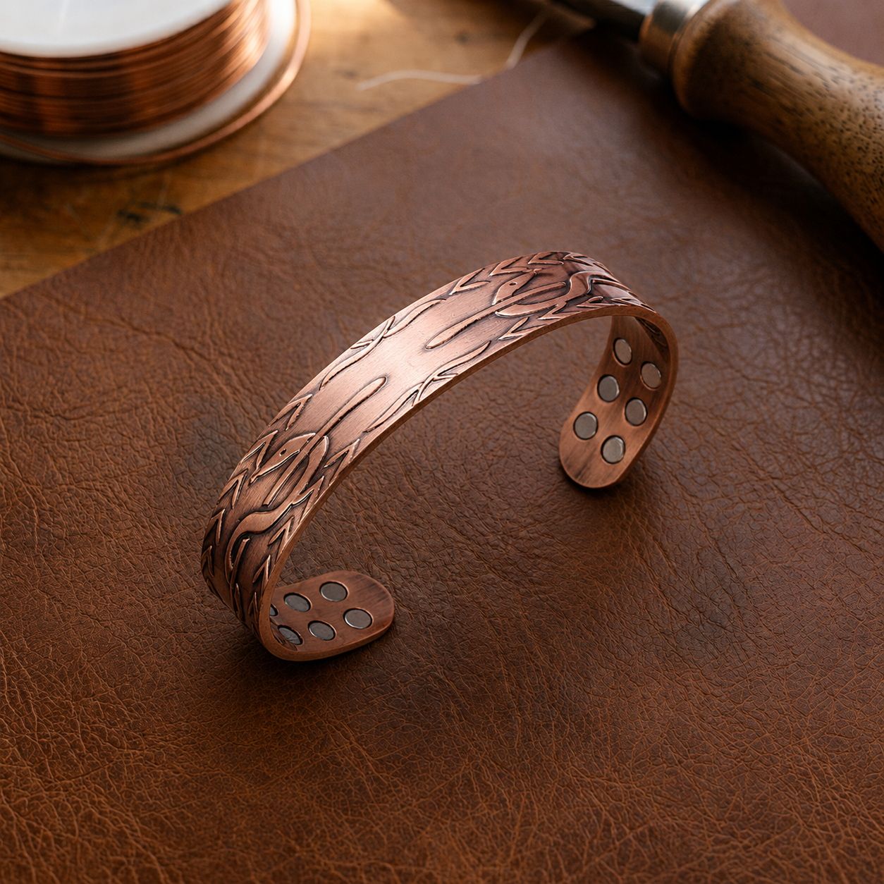 Patricia's Frond Copper Bracelet