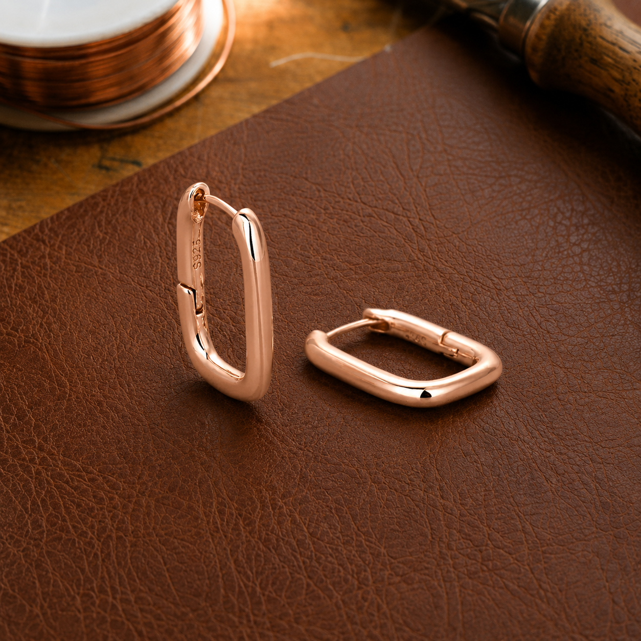 Patricia's Clasp Copper Earrings