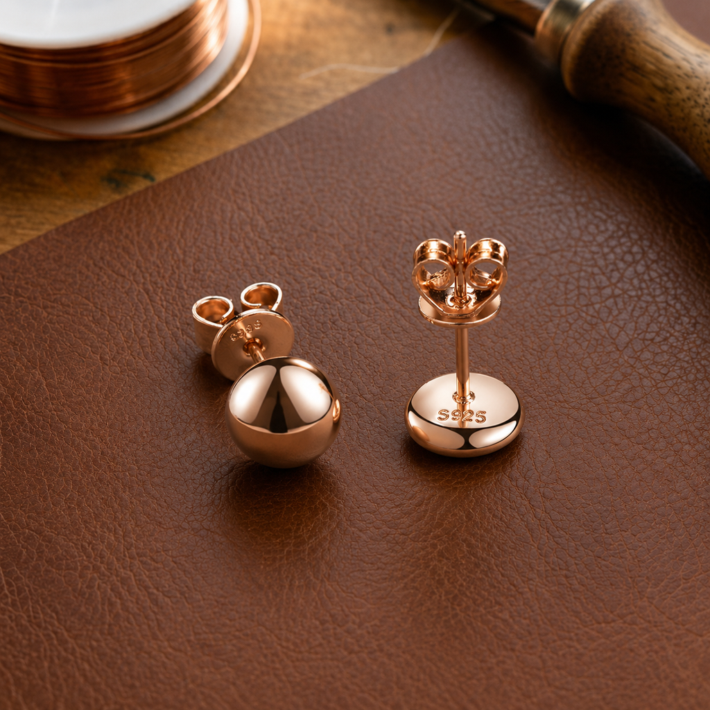 Patricia's Dome Copper Earrings