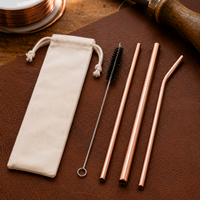 Patricia's Copper Straw Set