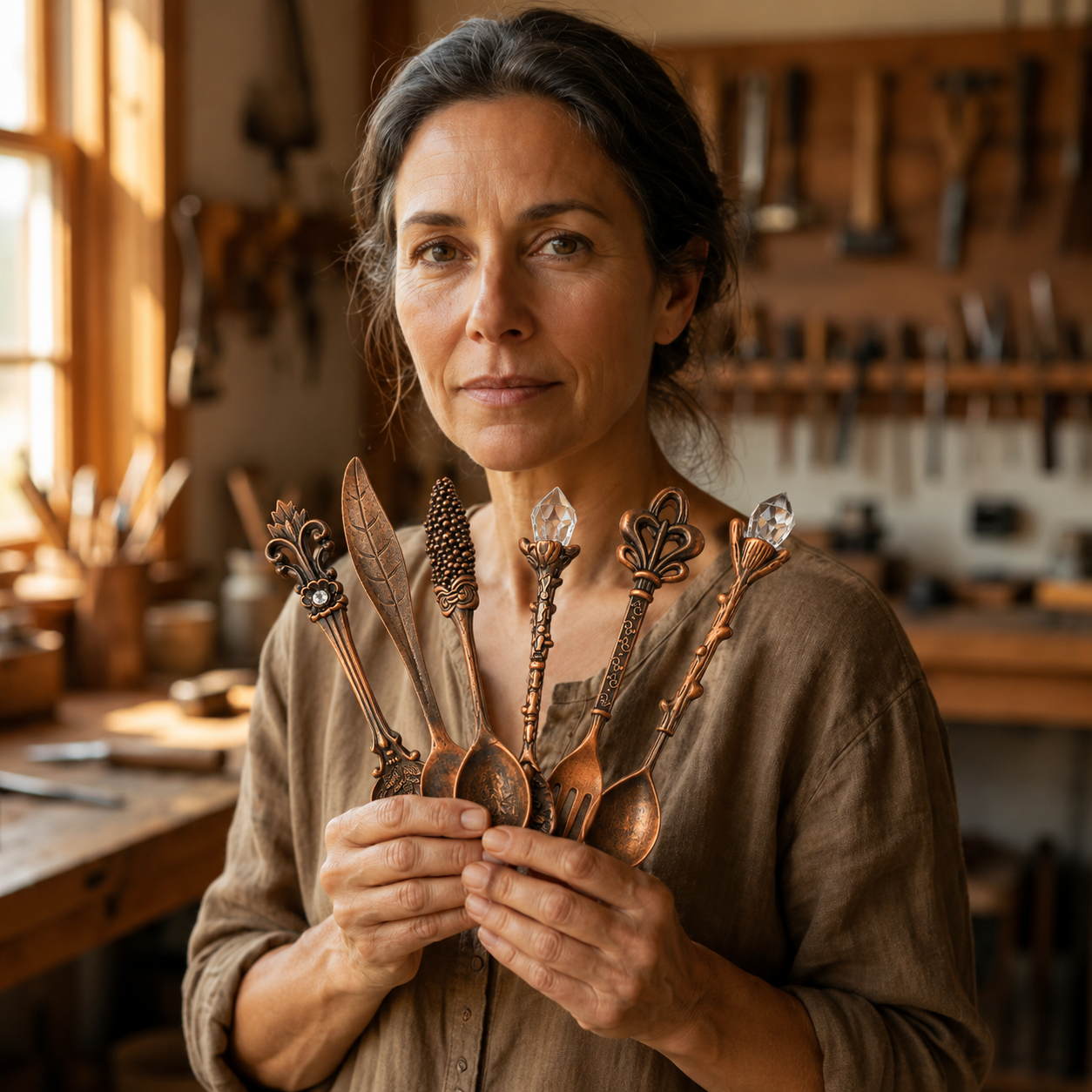Patricia's Copper Cutlery Set
