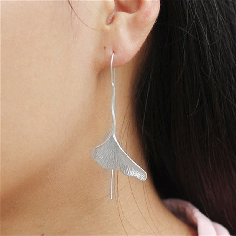 Vintage Golden Plated Petal Earrings