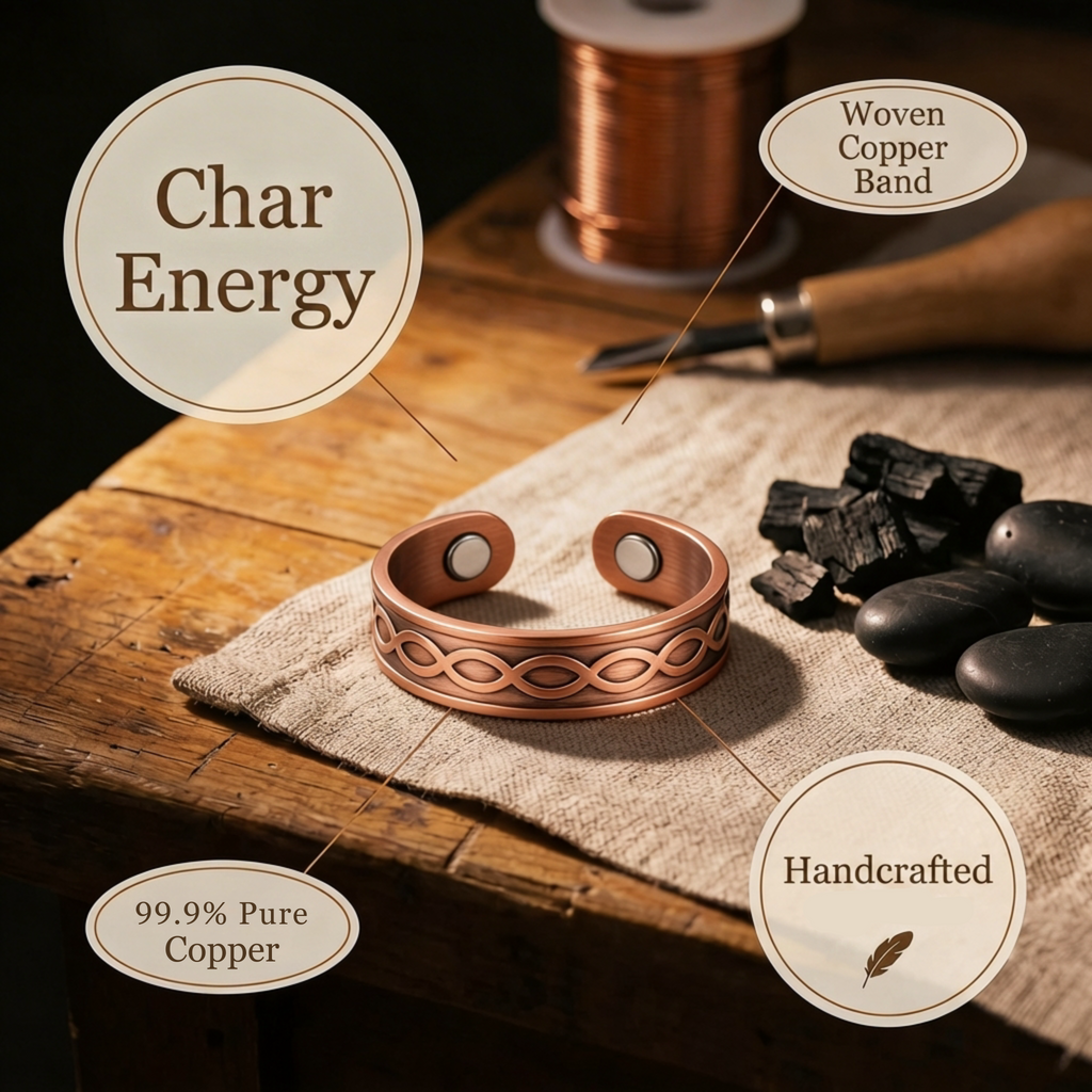 Patricia's Char Copper Ring
