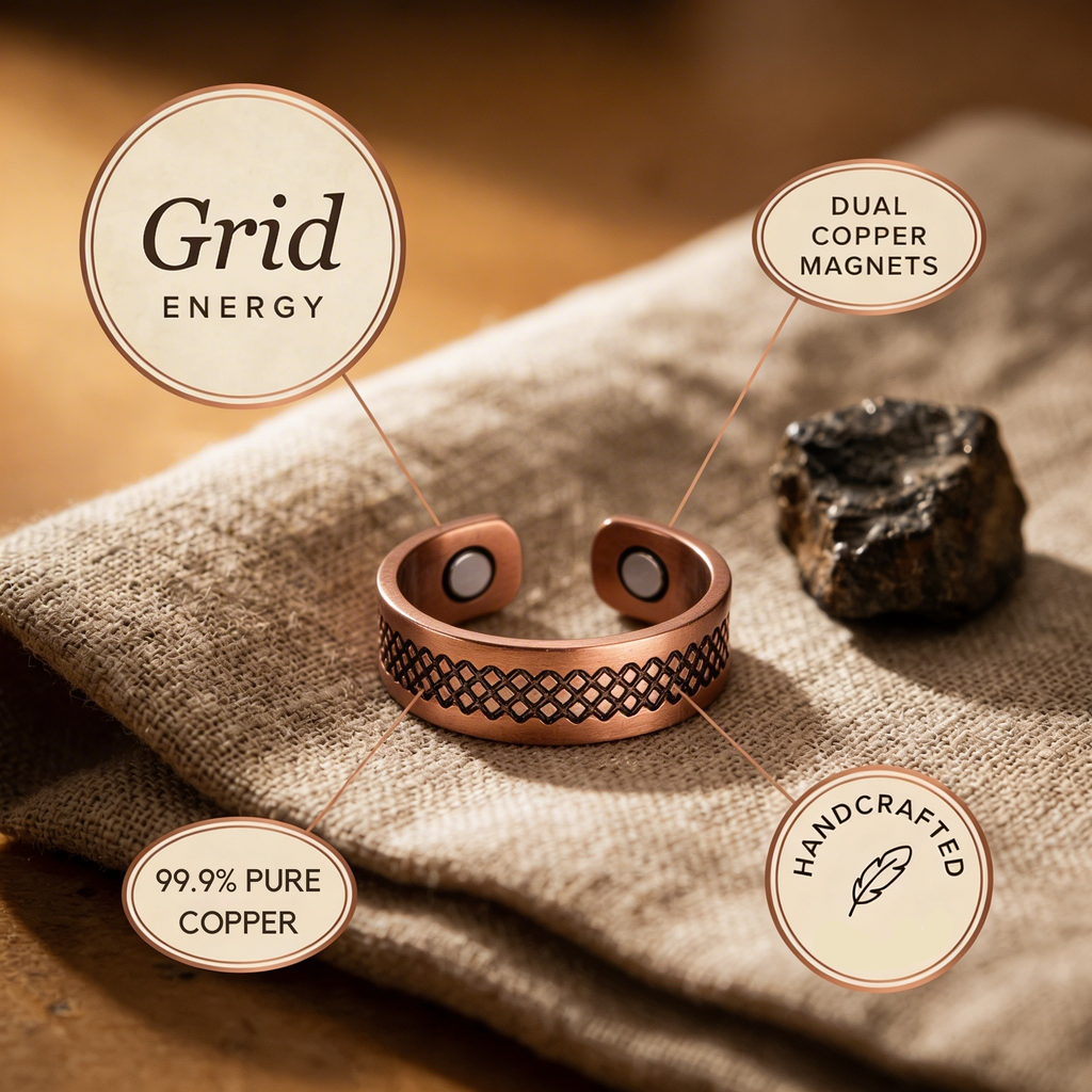 Patricia's Grid Copper Ring