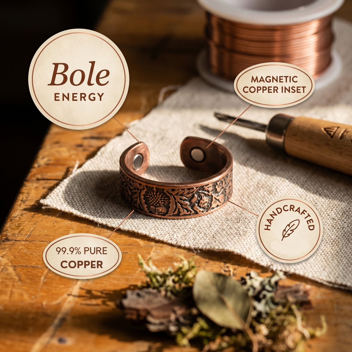 Patricia's Bole Copper Ring