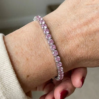 Pink Sapphire Tennis Bracelet