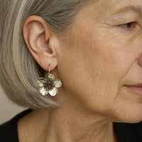 Vintage Silver & Gold Blossom Earrings