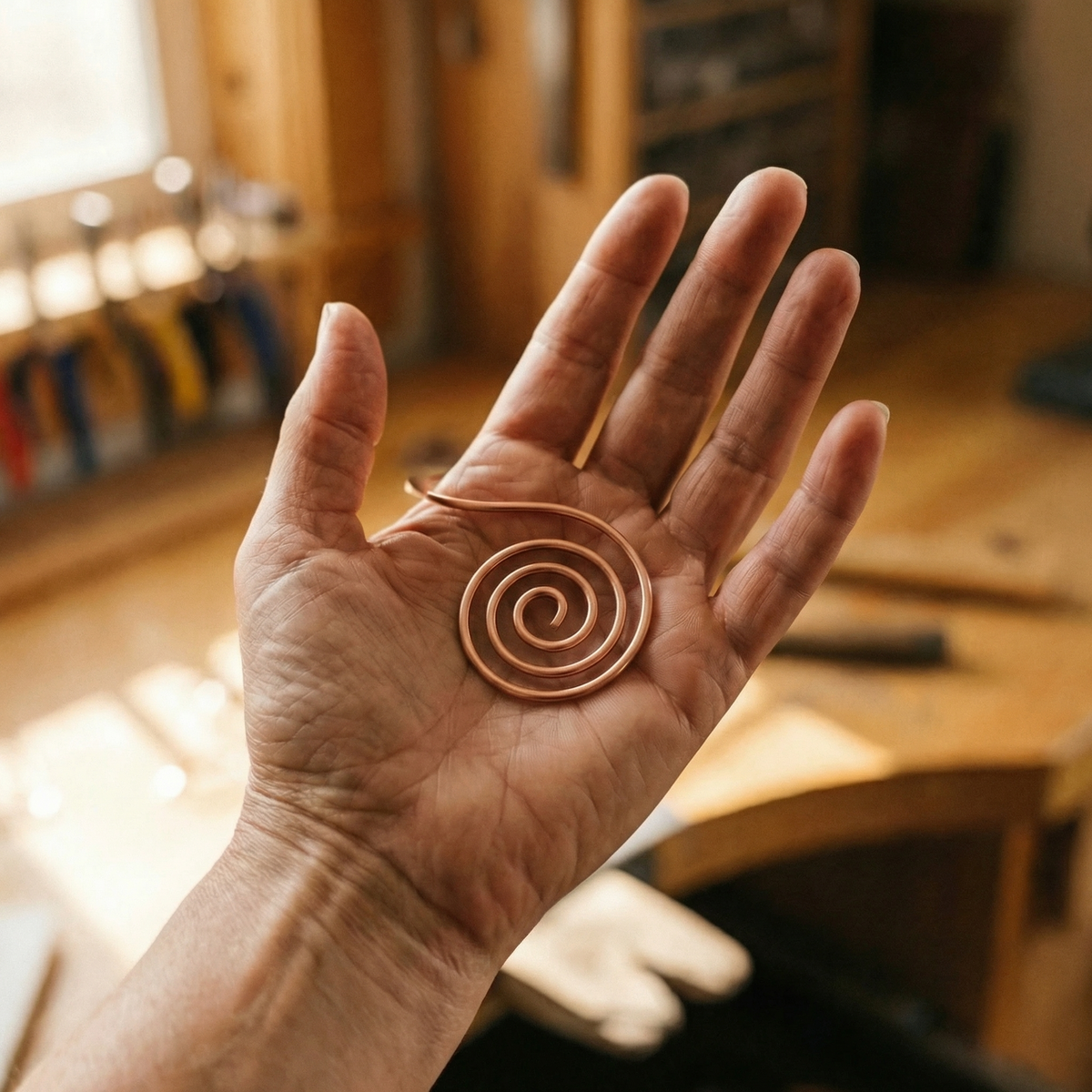 Patricia's Flow Copper Hand Spiral
