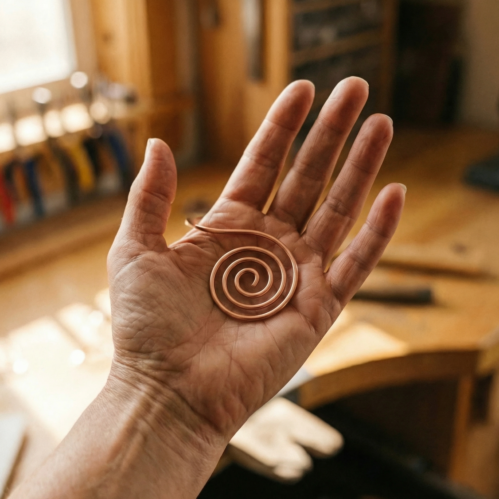 Patricia's Flow Copper Hand Spiral