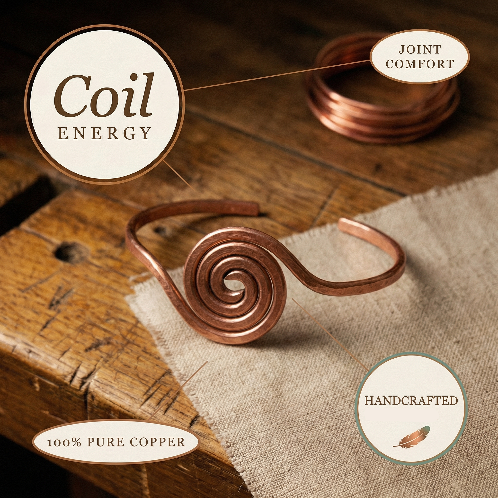Patricia's Coil Copper Anklet