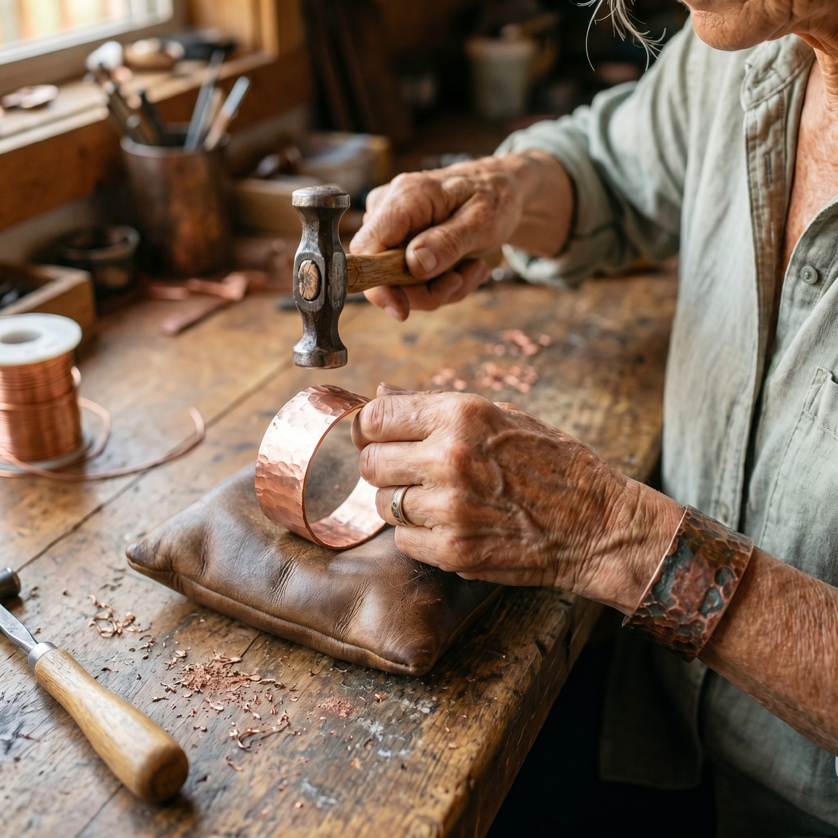 Patricia's Anvil Copper Bracelet