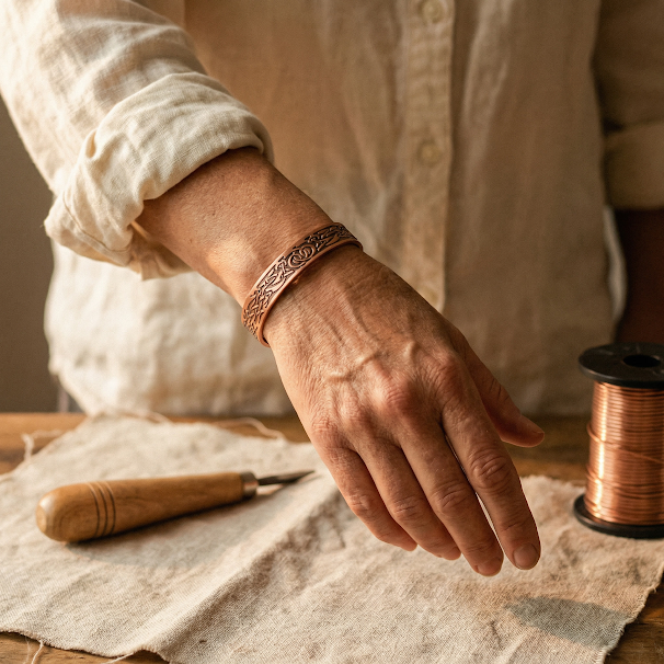 Patricia's Moss Copper Bracelet