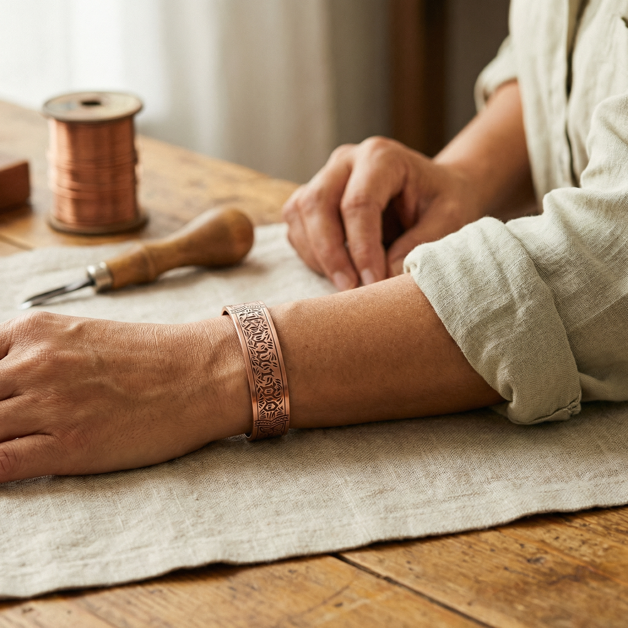Patricia's Drift Copper Bracelet