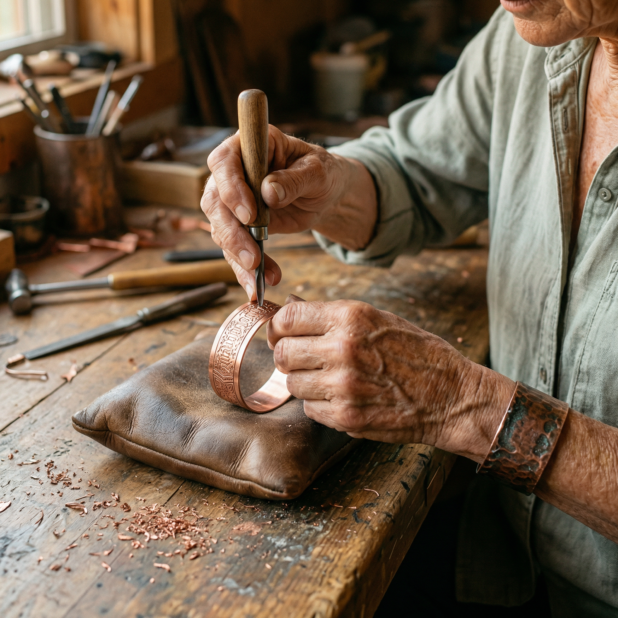 Patricia's Drift Copper Bracelet