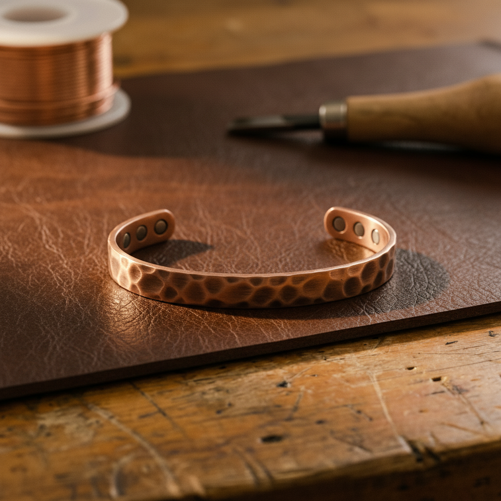 Patricia's Furrow Copper Bracelet