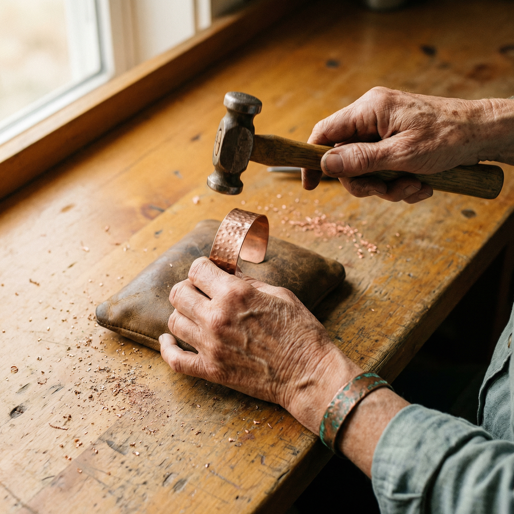 Patricia's Furrow Copper Bracelet