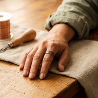 Patricia's Burr Copper Ring