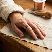 Patricia's Grid Copper Ring