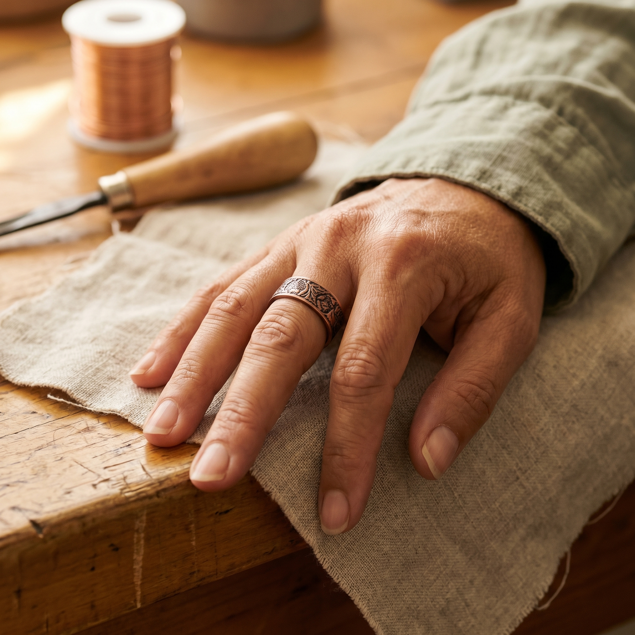Patricia's Bole Copper Ring