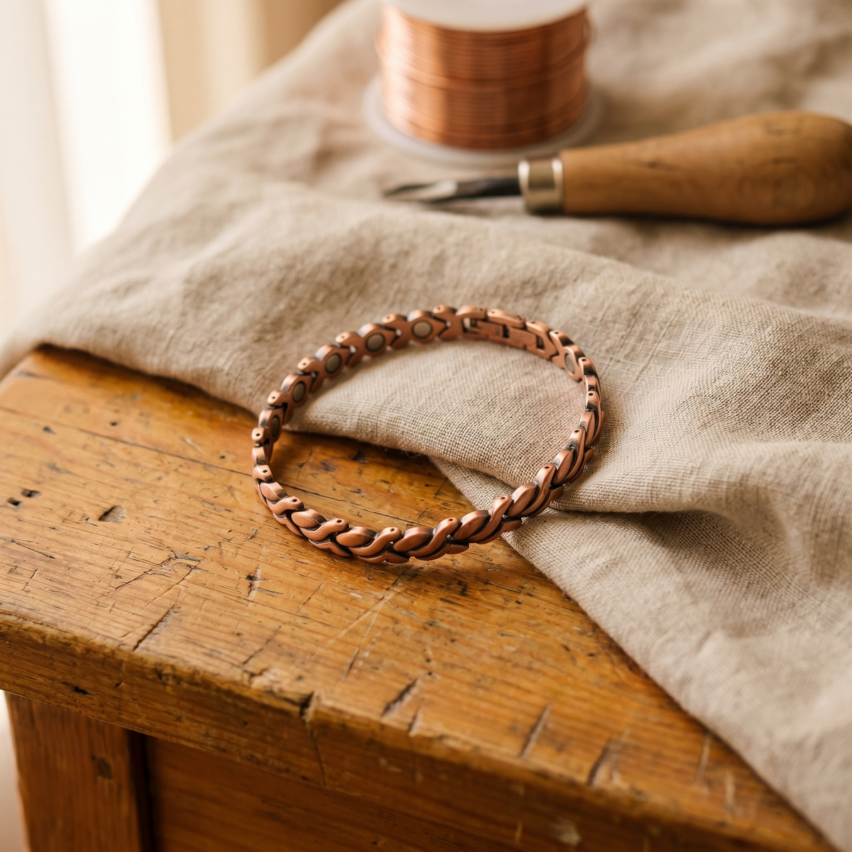 Patricia's Dune Copper Anklet