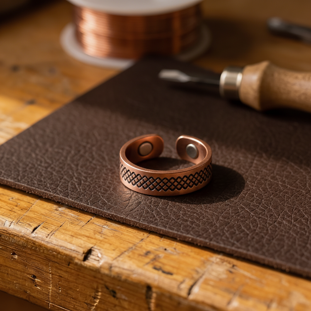 Patricia's Grid Copper Ring