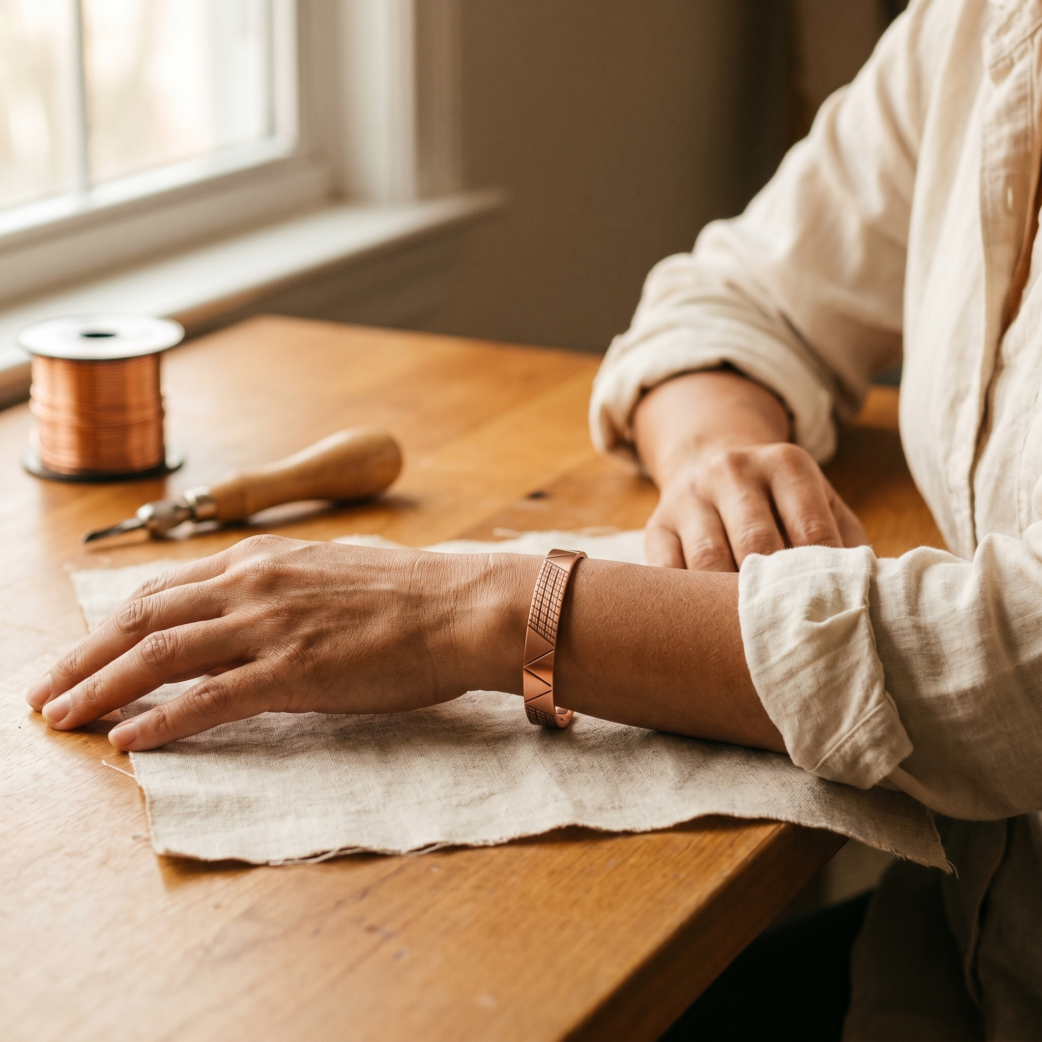 Patricia's Crest Copper Bracelet