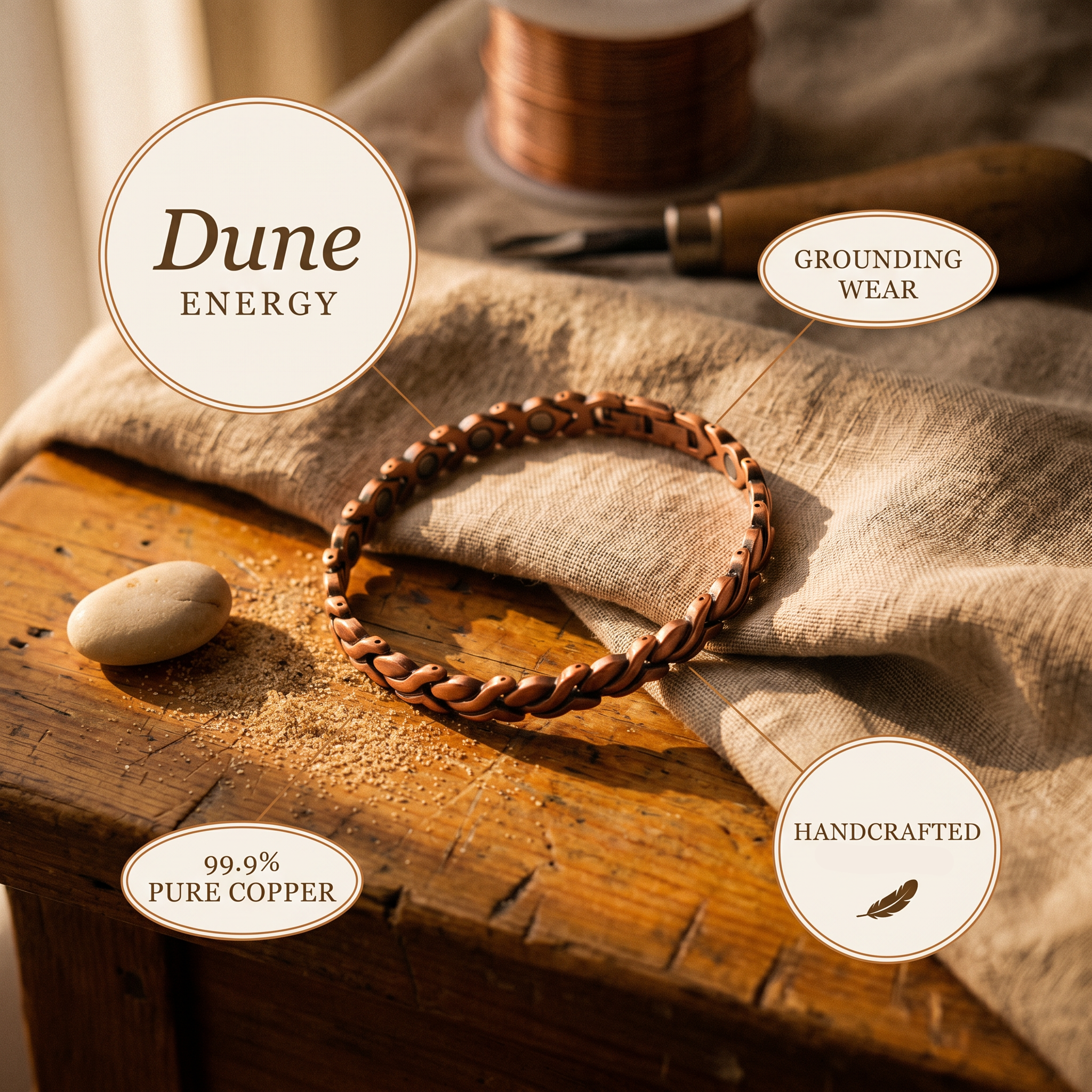 Patricia's Dune Copper Anklet
