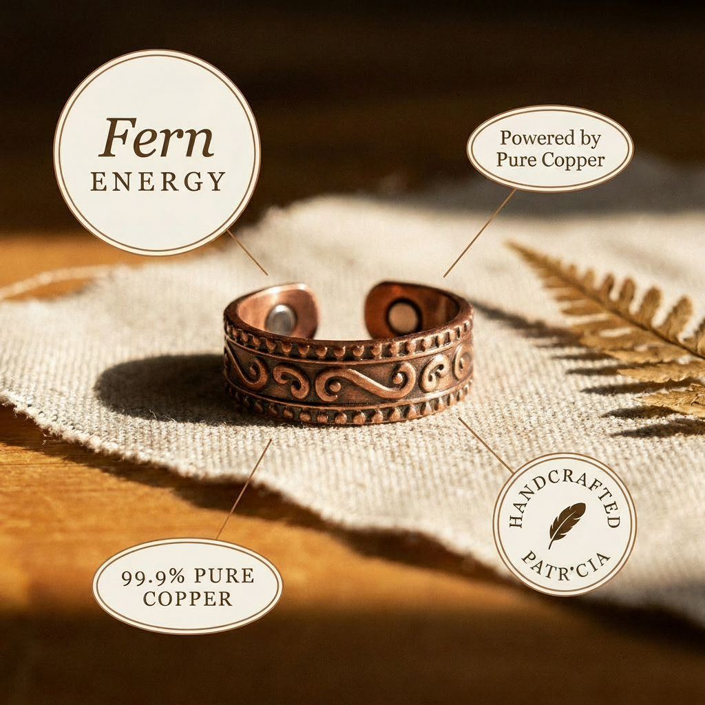 Patricia's Fern Copper Ring