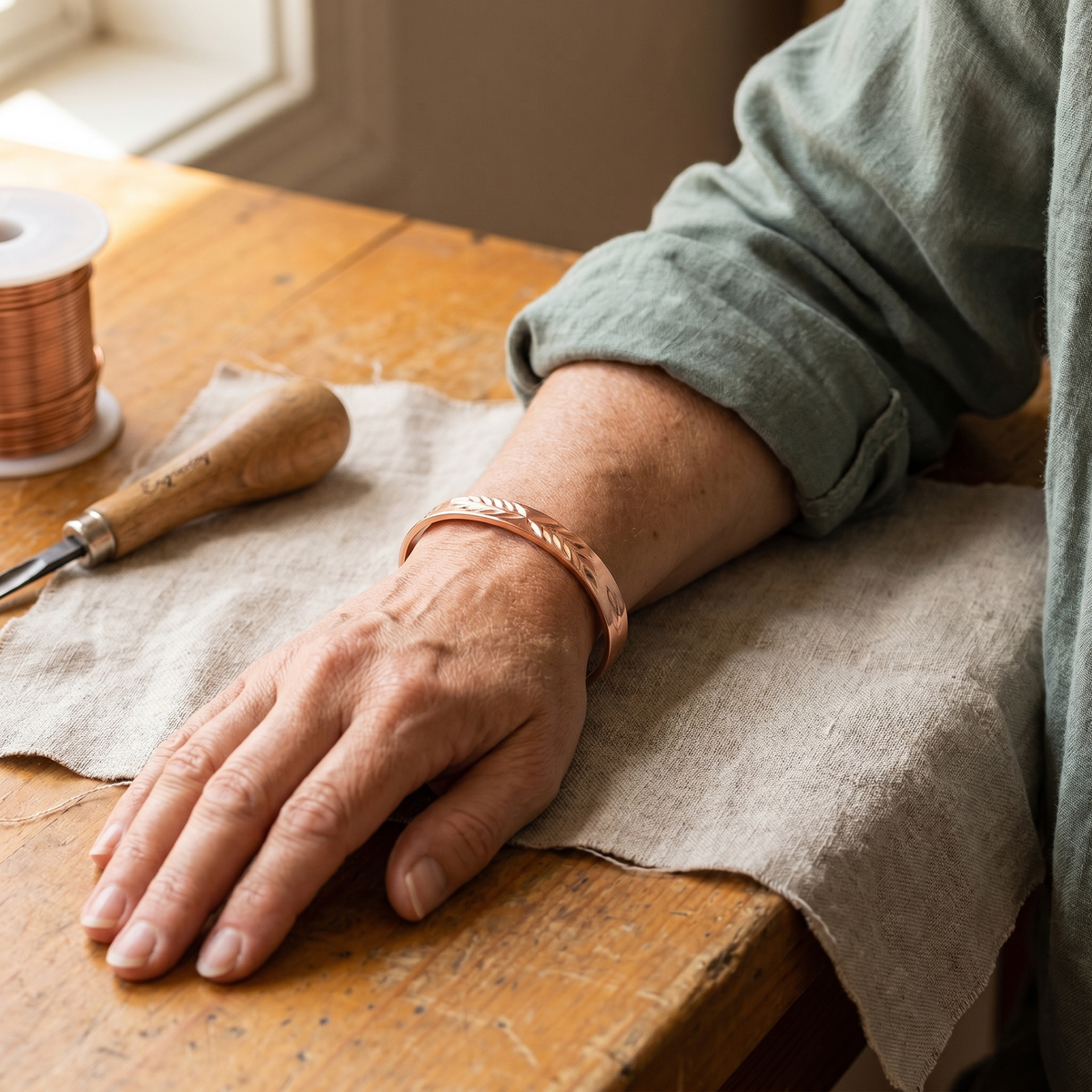 Patricia's Lunar Copper Bracelet