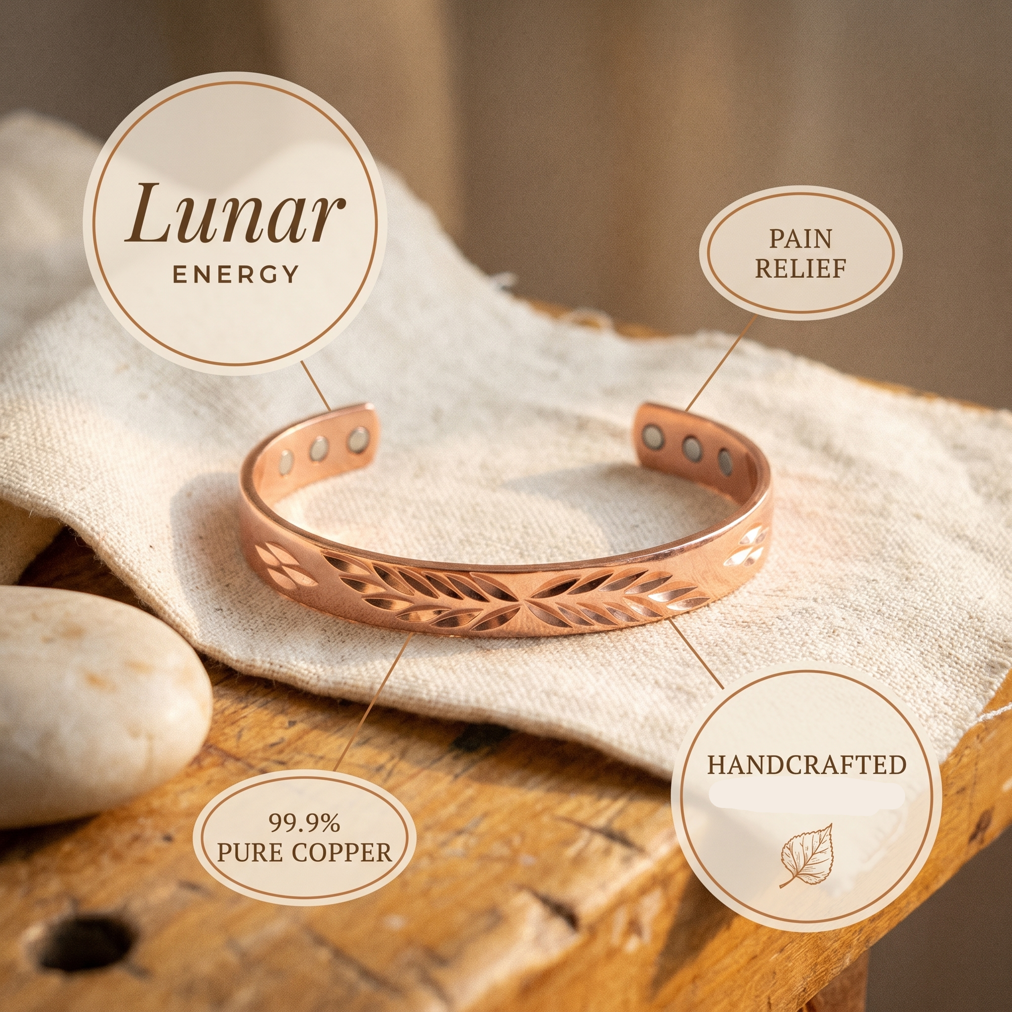 Patricia's Lunar Copper Bracelet