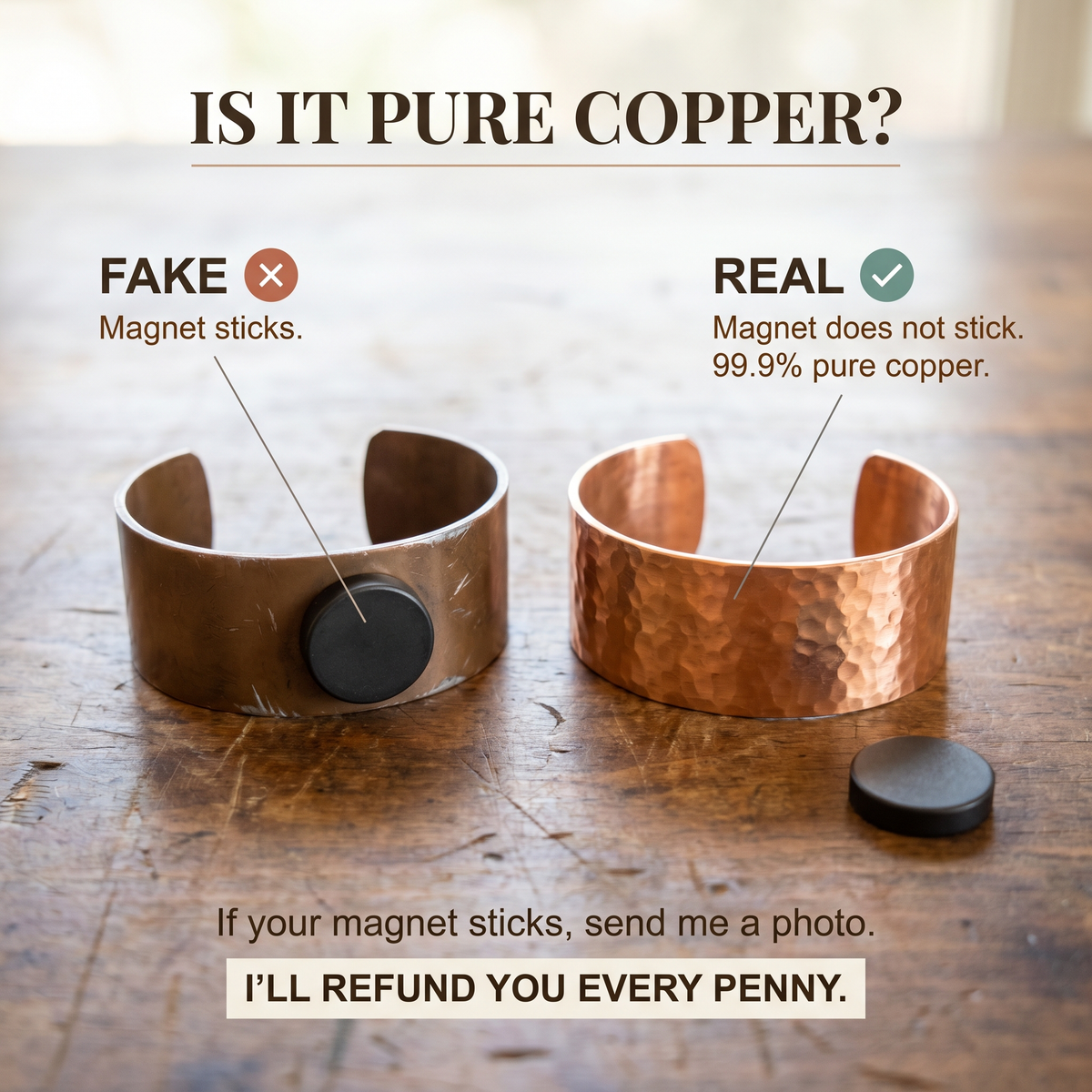 Patricia's Dome Copper Earrings