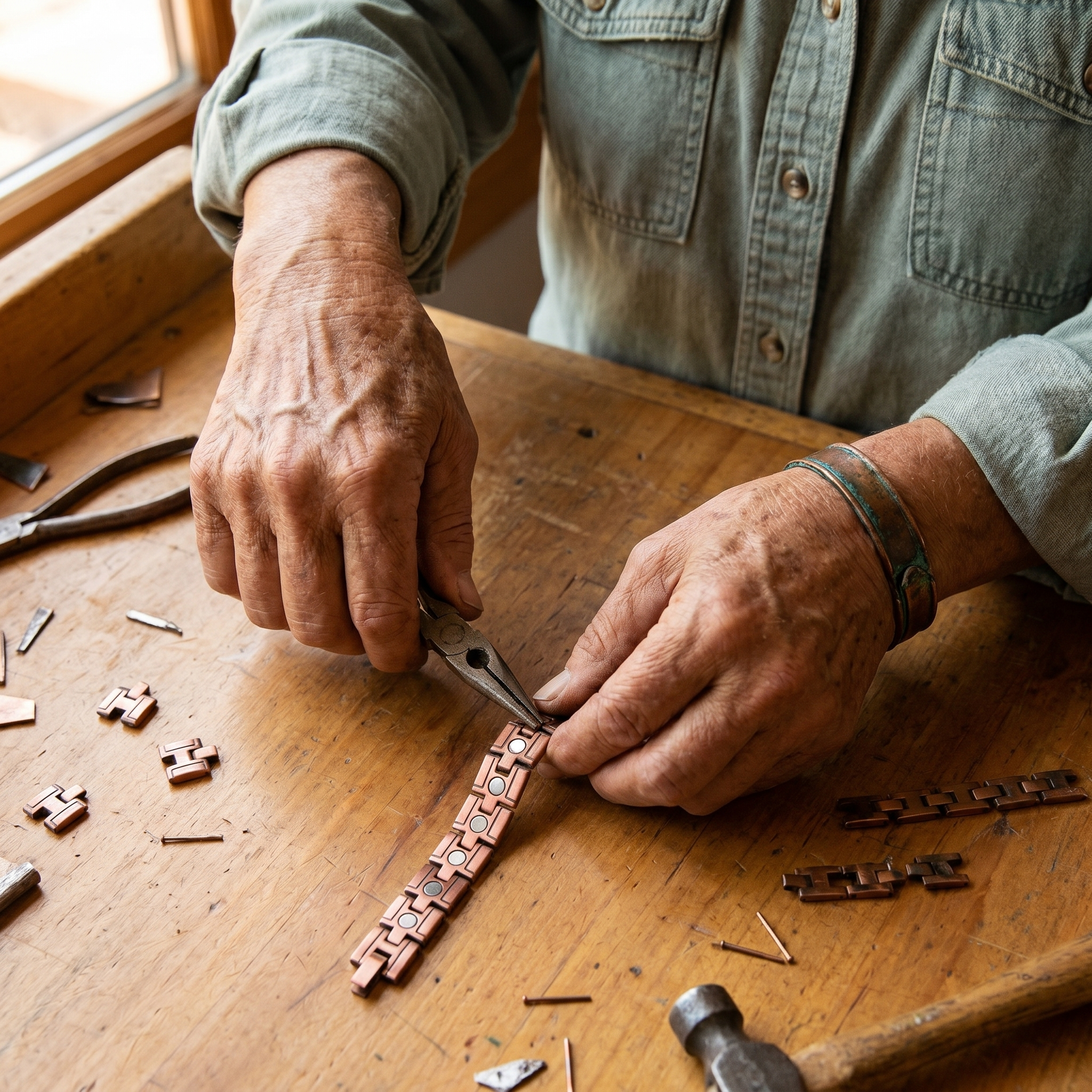Patricia's Gorse Men's Copper Bracelet