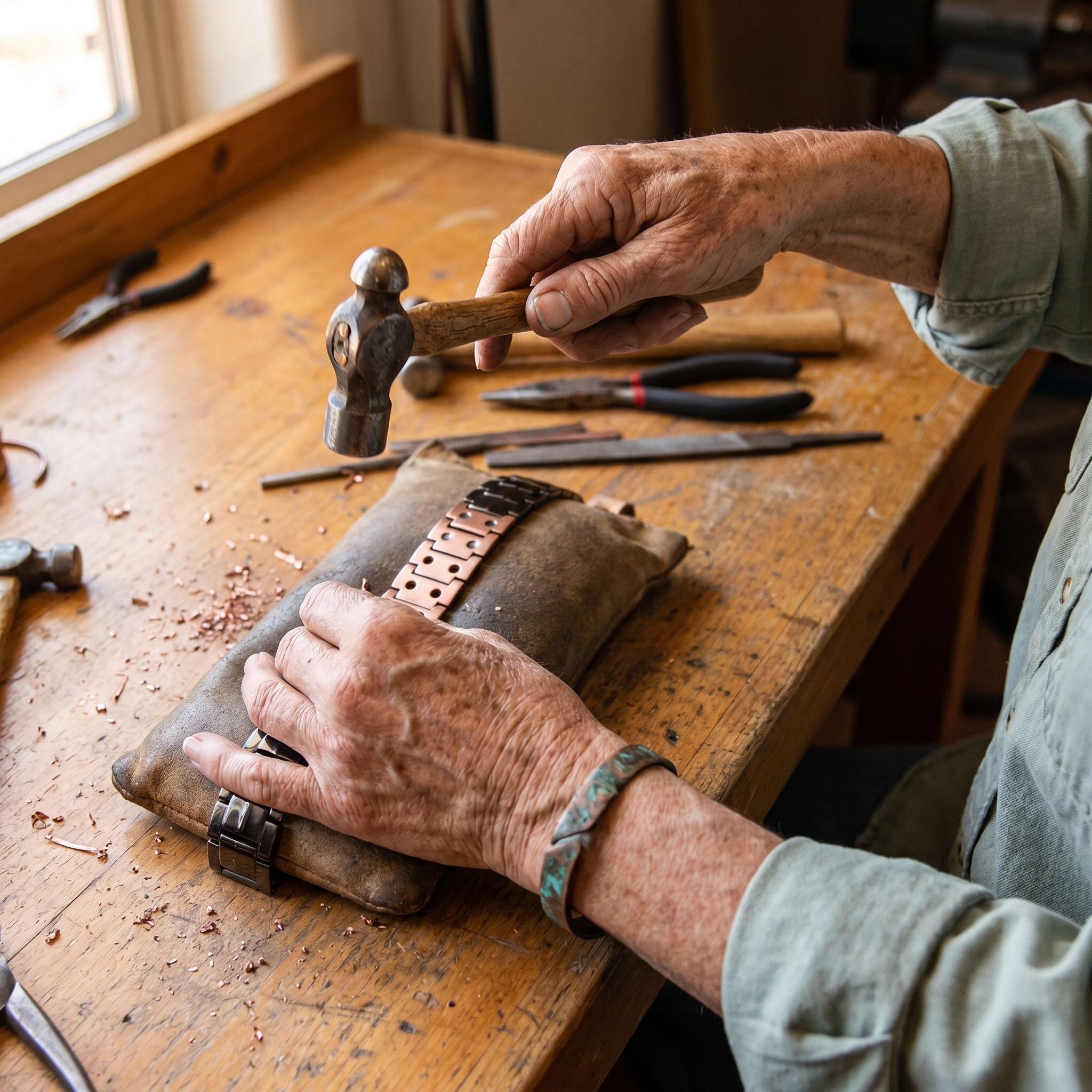 Patricia's Ochre Men's  Copper Bracelet